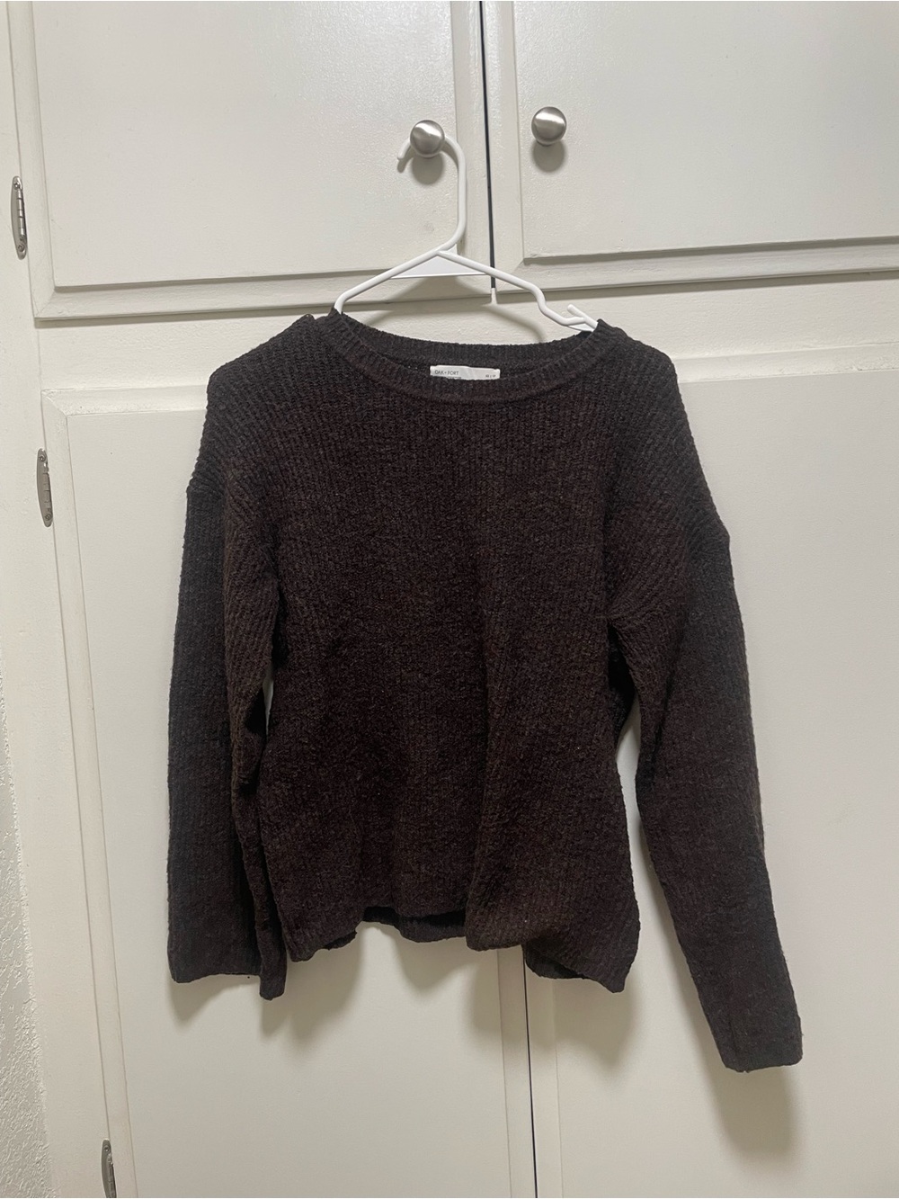 Oak + Fort Cozy Dark Brown Women's Knit Sweater